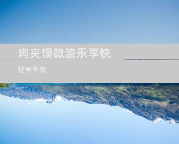 肉夹馍微波乐享快捷早午餐