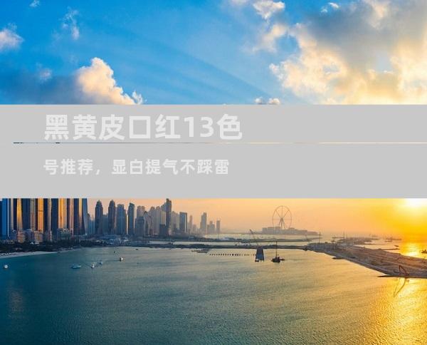 黑黄皮口红13色号推荐，显白提气不踩雷